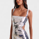 Sparkle Silver - Večerné Gala Šaty
