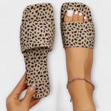 Elisabete - Ploché mokasíny s leopardím vzorom